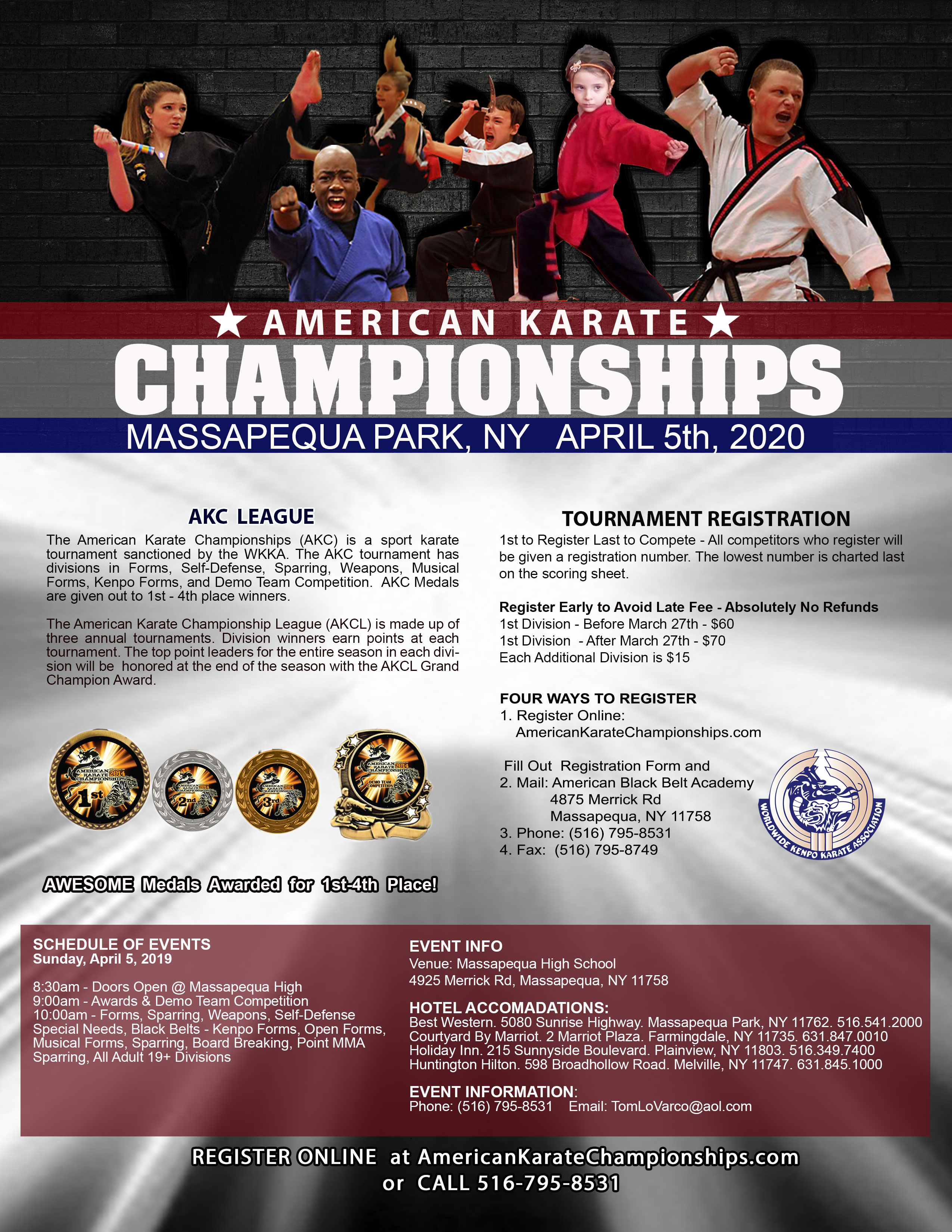 American Karate Championships on TournamentTiger - Tournament software by martial artists for martial artists.