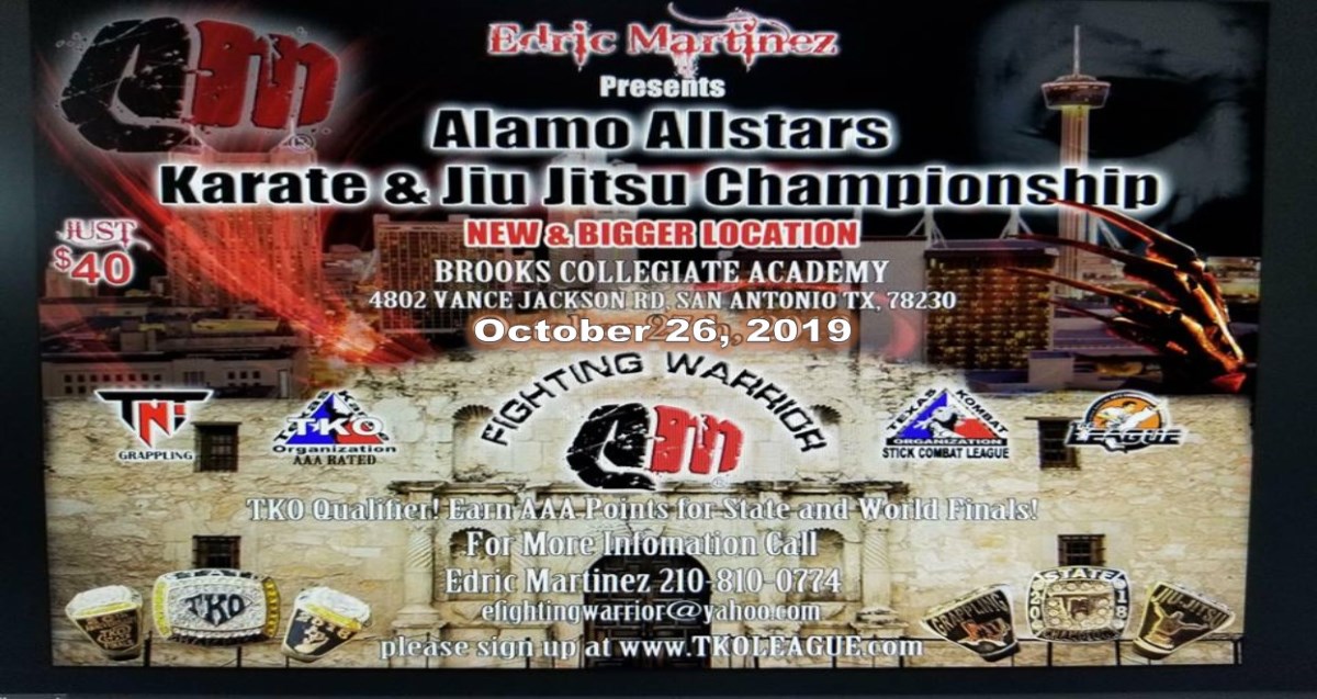 Alamo AllStars 2019 TKO Qualifier on TournamentTiger - Tournament software by martial artists for martial artists.