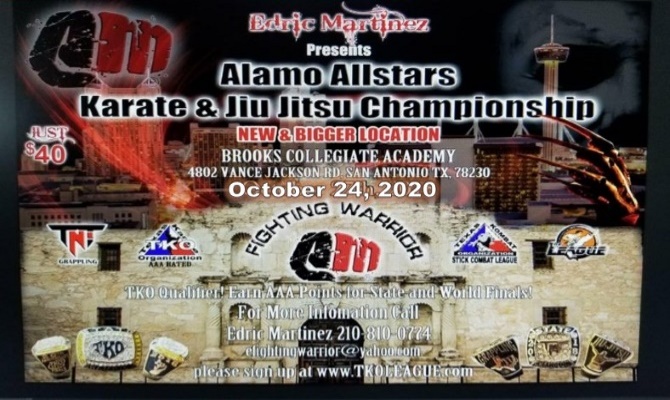 Alamo AllStars 2020 TKO Qualifier on TournamentTiger - Tournament software by martial artists for martial artists.