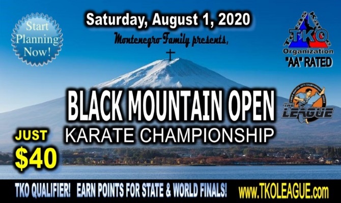 Black Mountain Open 2020 TKO Qualifier on TournamentTiger - Tournament software by martial artists for martial artists.