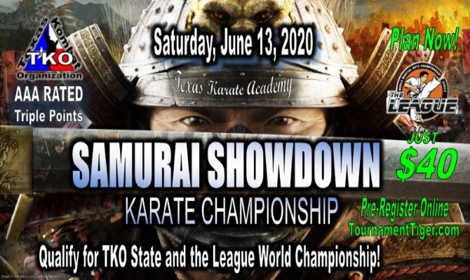 Samurai Showdown 2020 TKO Qualifier on TournamentTiger - Tournament software by martial artists for martial artists.